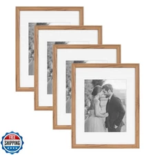 Kate and Laurel Adlynn Rectangle Picture Frame Set of 4, 11 x 14 matted to 8 