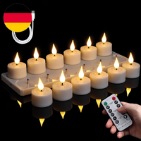 Freepower 12 StüCk Aufladbare LED Teelichter Mit Timer Und Ladestation