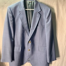 Vintage John Alexander Blazer Sport Coat Mens Med Blue Made in USA ACTWU 90s