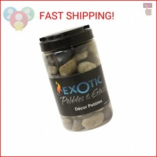 Exotic Pebbles Decorative Pebbles, Gravel Size, Polished, Mix, 5 lb Jar