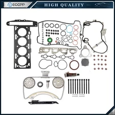 Full Gasket Set And Timing Chain Kit Head Bolts Fits 2008 Chevrolet Malibu 2.2L