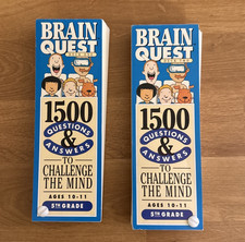 Vintage Brain Quest 5th Grade Cards 1500 Q A 1992 Decks 1  2