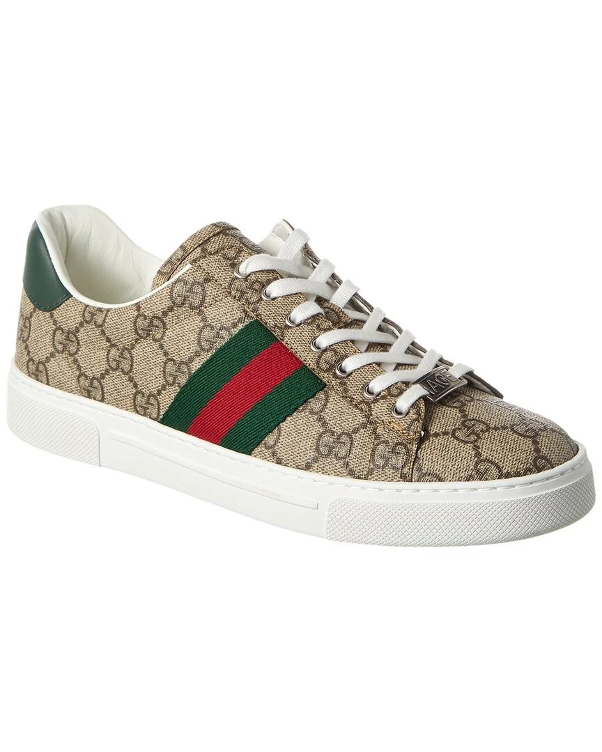 Baskets femme Gucci Ace Gg Supreme en toile et cuir