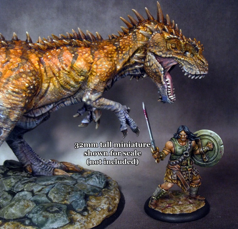 Miniatura de dinosaurio Tyrannosaurus Rex T-Rex pintada - Reaper D&D Pathfinder RPG Foto 4 de 4