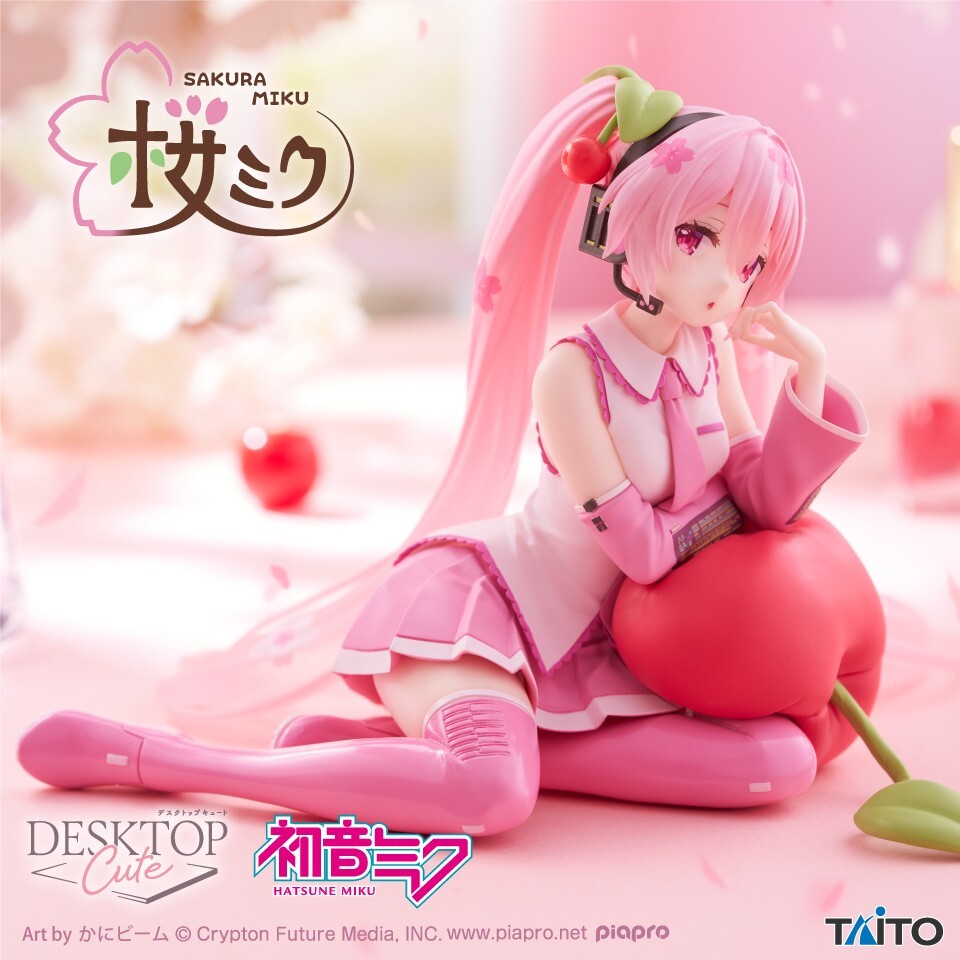 Desktop Cute デスクトップキュートAMP + フィギュアまとめ売り Hatsune Miku Sakura Miku Desktop Cute Figure Cherry Cushion