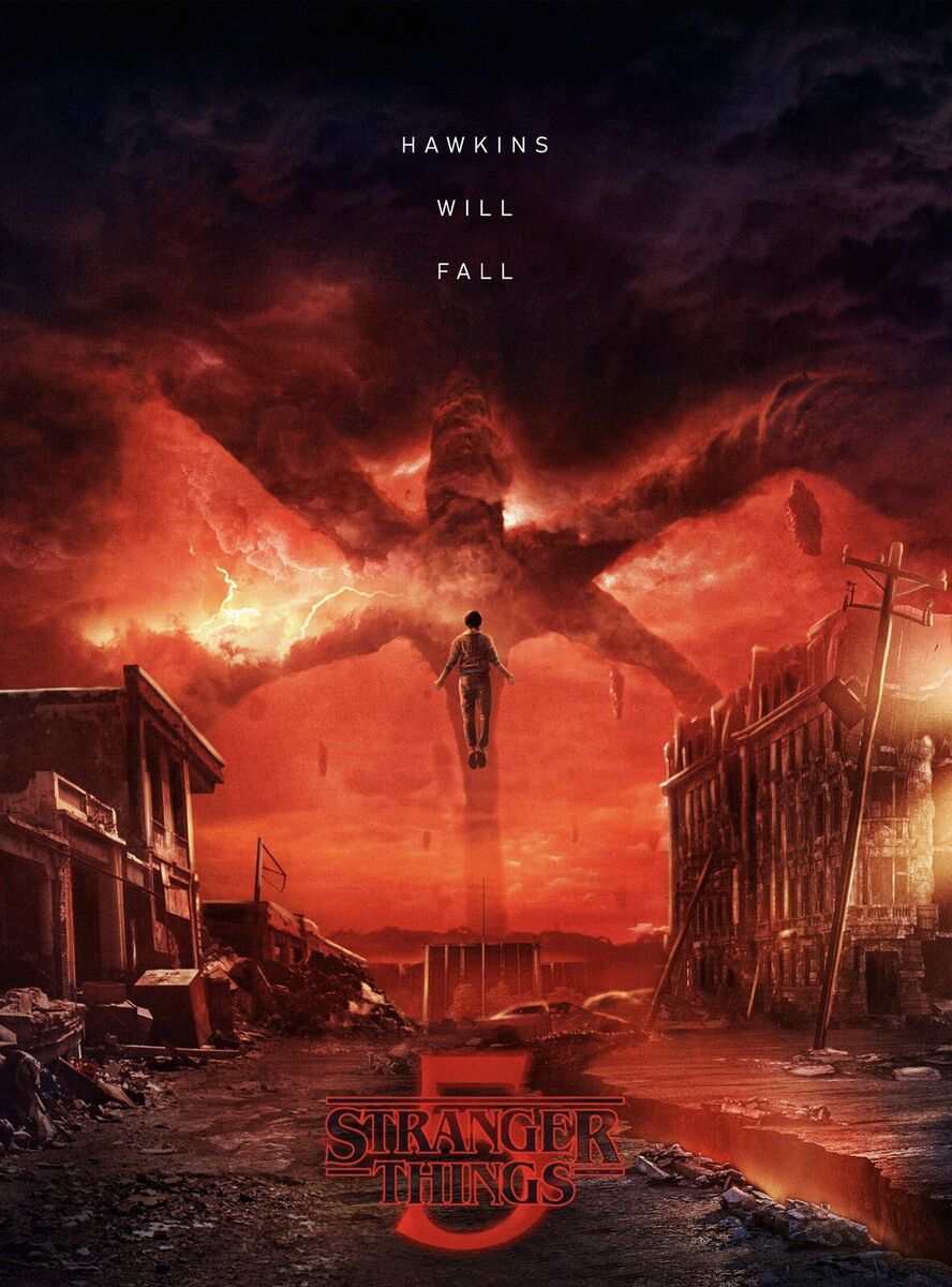 Stranger Things Season 5 The Final Season Netflix A4 Poster Art