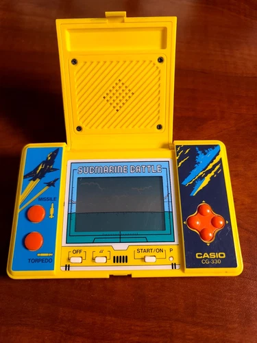 Casio Juego Submarino Batalla CG-330 1985 Vintage Retro LCD Juego Electrónico