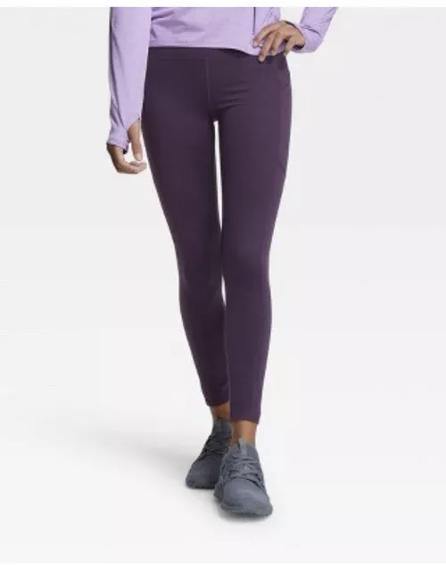 NWT-Girls' Side Pocket Leggings - All in Motion™ Dark Violet S