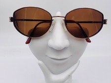 Vintage Genny 711 5339 Bronze Metal Oval Sunglasses Italy FRAMES ONLY