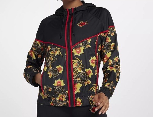 Nike Windrunner Floral Jacket S Black