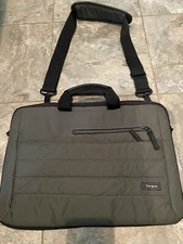 Nice Targus 16x12 Padded Laptop/Briefcase Bag w/adjustable strap, Dk Green/Blk