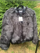 Ladies Great Plains London J5ian Fur Classic Jacket - Navy | Small Bnwt Rrp £145