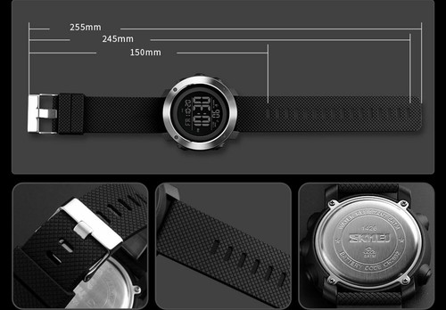 SKMEI Fashion Digital Sports Watches Men's Outdoor Countdown Military Watch 84C - Picture 12 of 16