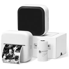 Bluetooth Label Printer Barcode Self-Adhesive Mini Thermal Printer Portable M02X