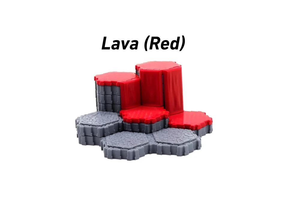 Telha d'água cachoeiras compatível com Heroscape Hex Terrain mesa hero scape - Imagem 2 de 4