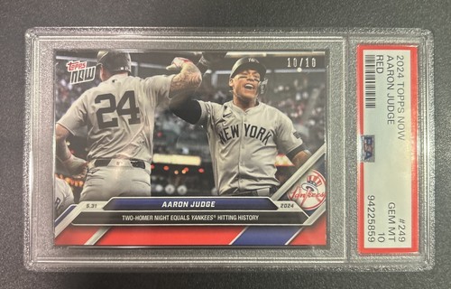 2024 Topps Now Aaron Judge Red 10/10 PSA 10 Yankees - Bild 1 von 2