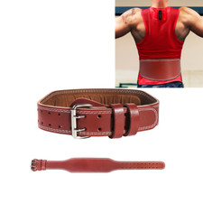 1Pcs Cowhide Weight Lifting Belt Gym Training Powerlifting Belt Men Fitness Belt