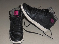 AIR JORDAN RETRO HIGH HYPER PINK BLACK SHOES 332148-014 5Y YOUTH FLEECE LINED