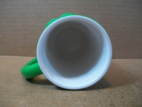 Taza de café "verde" vintage Galarie ~ M&M's ~ cara y nombre en relieve ~ 5,5" de alto - Imagen 6 de 7