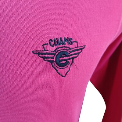 T-shirt Single Stitch Vintage 80's Chams Hot Pink Long