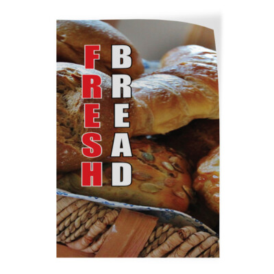 Door Decals Vertical Vinyl Stickers Multiple Sizes Fresh Bread Food and Drink