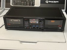 Sansui Stereo Double Cassette Deck D-75CW For Parts or Repair Powers On Vintage