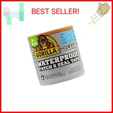 Gorilla Waterproof Patch  Seal Tape, 4" x 8', Clear, Pack of 1 