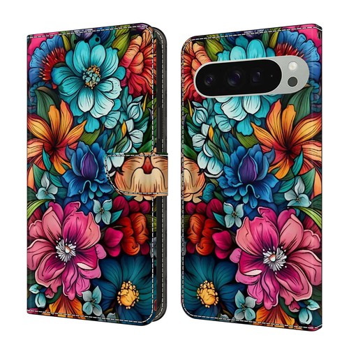 Printed Leather Case For Google Pixel 9 Pro XL Pixel 9a Wallet Flip Stand Cover - Picture 17 of 27