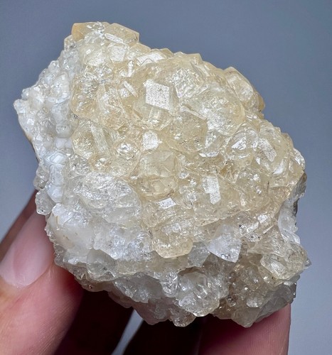 109 GM Ultra Rare New Found White Garnet Crystals Bunch On Matrix @ArangBarang - Picture 15 of 17