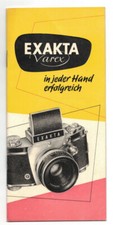 Brochure Exakta Varex Camera Ihagee GDR 1961