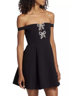 knee length dresses for ladies Elliatt Maiara Mini Dress in Black main image 1