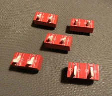 5 Grayhill Toggle 2 DPDT DIP Switch 2 Double Pole Double Throw Switches Five Pcs