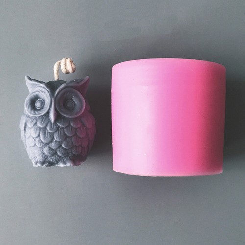 3D Owl Silicone Candle Wax Mould Soap Molds Sugarcraft Hand DIY Craft Tools - Picture 6 of 9