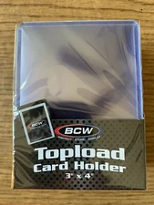 (25-Count) BCW Standard 3x4 Trading Card Holders Regular Size Toploaders (35pt)