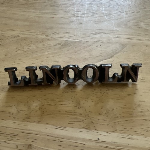 Lincoln OEM Chrome Metal Vintage 3.5” Emblem Badge Logo Nameplate Name Plate