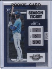 BOBBY WITT JR. ROOKIE CARD Kansas City Royals Baseball 2022 OPTIC CONTENDERS RC!