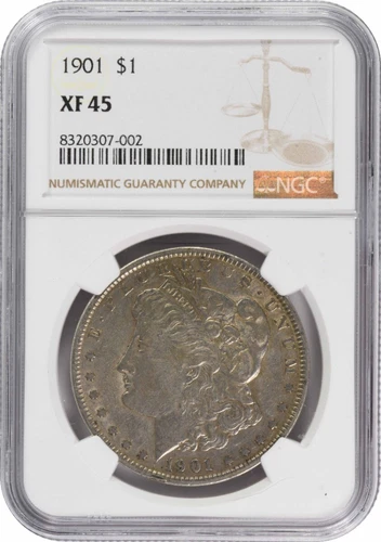 1901 Morgan Silver Dollar EF45 NGC