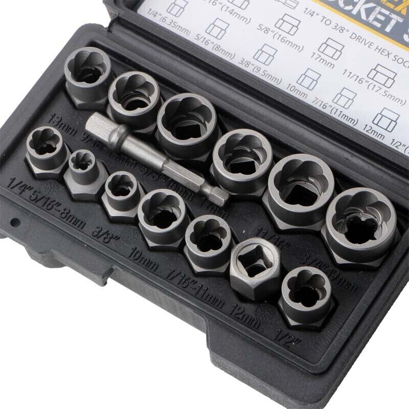 3/8" Car Tool Locking Wheel Nut Remover Nut Bolt Stud Extractor Twist