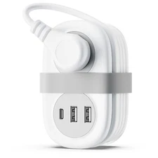 ORICO Travel Power Strip w/ 2-Outlet & 3 USB ports Long Extension Cord for Home