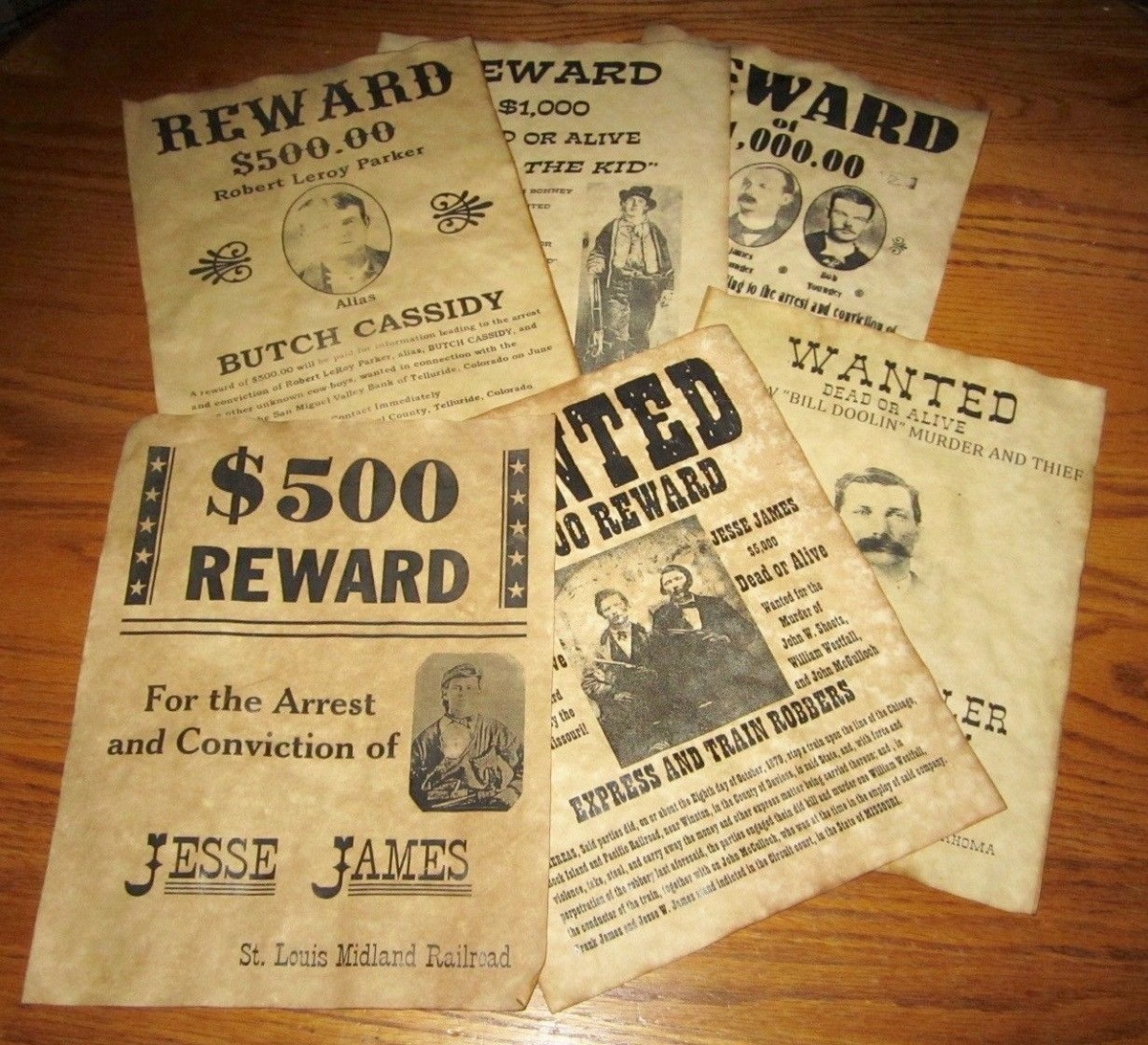 Jesse James 500 Reward Early Wanted Poster Western Jesse James Dead Or