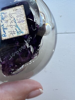 1984 Selkirk Glass Paper Weight Handmade Scotland STARBURST