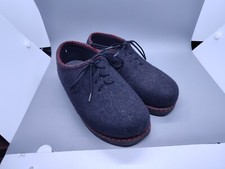 Wild N  Wooly by Stegmann Lace Up Black Felt Wool Shoe Sz 6 Women's READ 