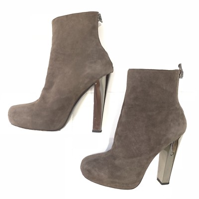 ROBERTO CAVALLI Suede Hidden Platform Boots Sz 40