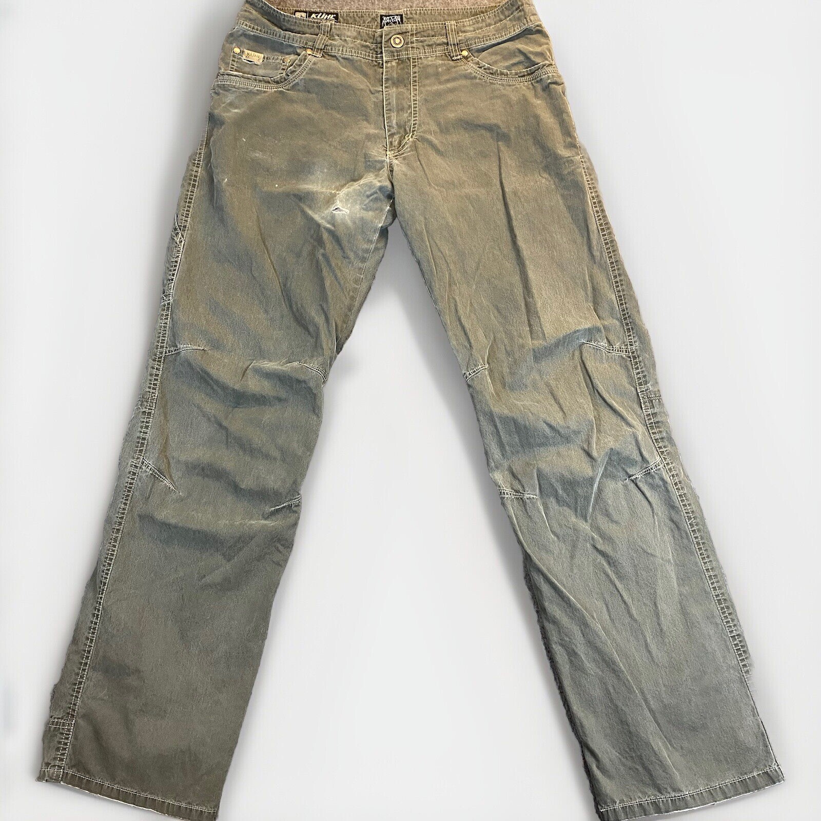 Kuhl Revolvr Mens Hiking Pants 34x32 Olive Green Outdoor Gear (Tag 34x34)