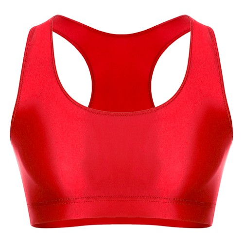 Men Glossy Y Back Half Tank Top Vest Workout Sports Bras T-Shirts Undershirt - Picture 26 of 83