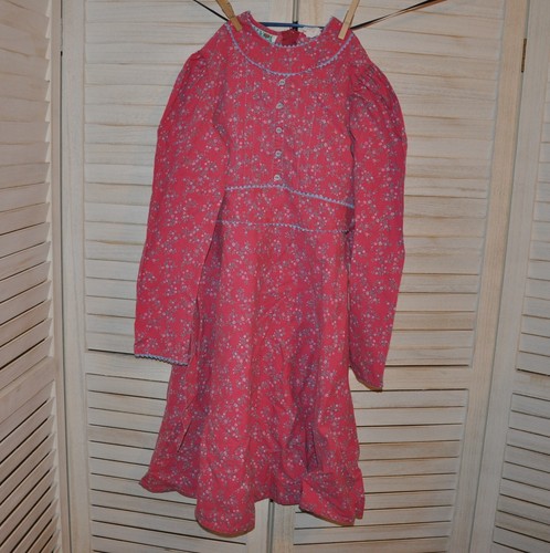 Vestido de Colección Alyssa Niñas Pradera Rosa Caliente Azul Flores RicRak Manga Larga Talla 12 - Imagen 3 de 10