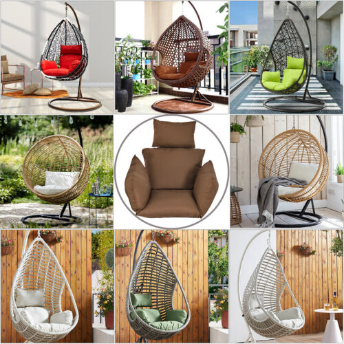 Patio Hanging Swing Cushion Egg Chair Cushion Hammock Seat Pad - Picture 63 of 75