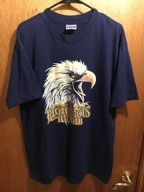 CAMISETA CABEZA DE ÁGUILA REGLA JUSTA MOTOCICLETAS HARLEY-DAVIDSON VINTAGE AÑOS 90 XL 46 Foto 3 de 4