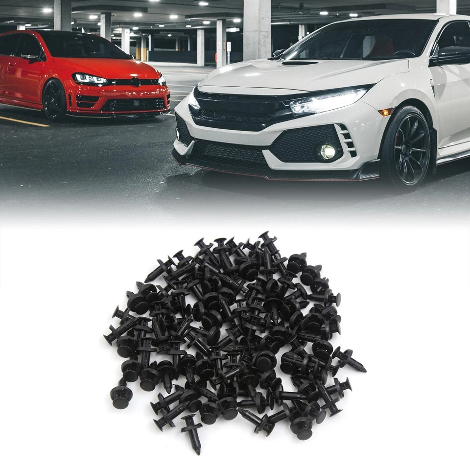 100Pcs 6mm Diámetro Plástico Empujar en Clips Remache Retenedor Pin Cuerpo de Coche Foto 2 de 4