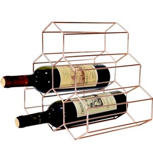 Modern Display Shelf 6 Bottle Wine Rack Metal Wine Bottles Holder Storage Stand Modern Display Shelf 6 Bottle Wine Rack Metal Wine Bottles Holder Storage Stand